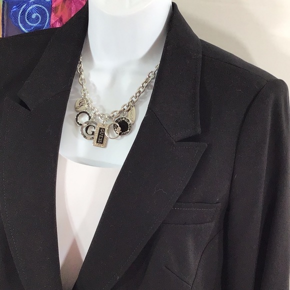 WHBM black one button blazer 10 - Picture 2 of 12